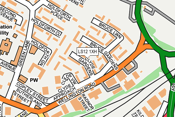 LS12 1XH map - OS OpenMap – Local (Ordnance Survey) LS12 1XH map - OS OpenMap – Local (Ordnance Survey)