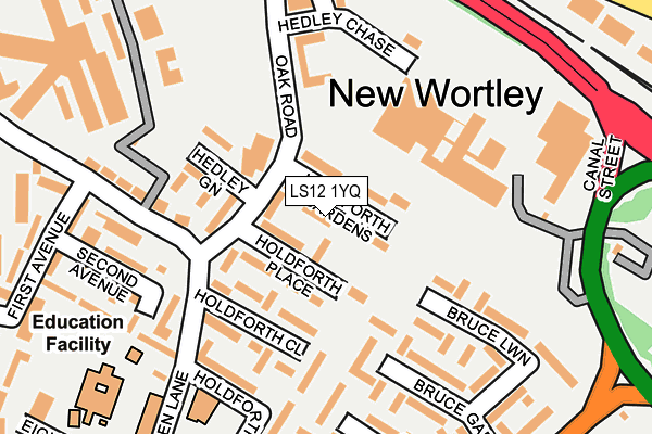 LS12 1YQ map - OS OpenMap – Local (Ordnance Survey) LS12 1YQ map - OS OpenMap – Local (Ordnance Survey)