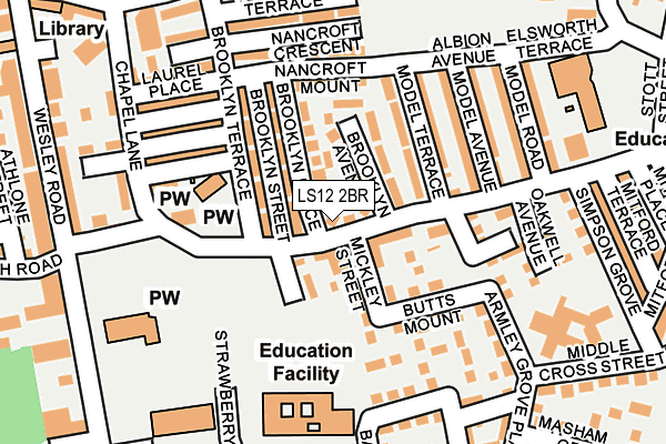 LS12 2BR map - OS OpenMap – Local (Ordnance Survey) LS12 2BR map - OS OpenMap – Local (Ordnance Survey)