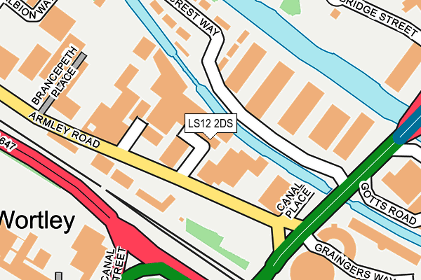 LS12 2DS map - OS OpenMap – Local (Ordnance Survey) LS12 2DS map - OS OpenMap – Local (Ordnance Survey)