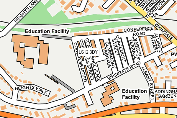 LS12 3DY map - OS OpenMap – Local (Ordnance Survey) LS12 3DY map - OS OpenMap – Local (Ordnance Survey)