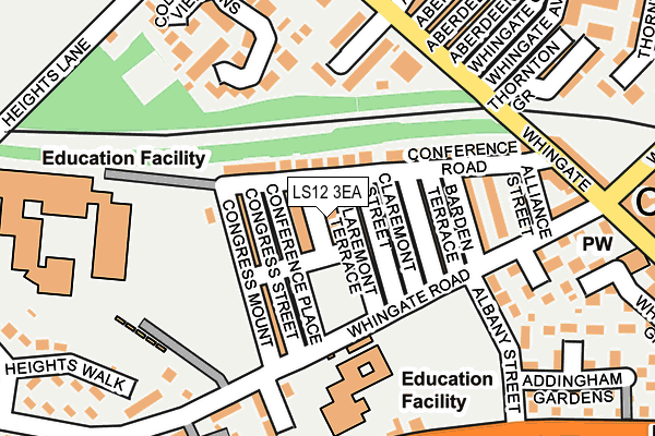 LS12 3EA map - OS OpenMap – Local (Ordnance Survey) LS12 3EA map - OS OpenMap – Local (Ordnance Survey)