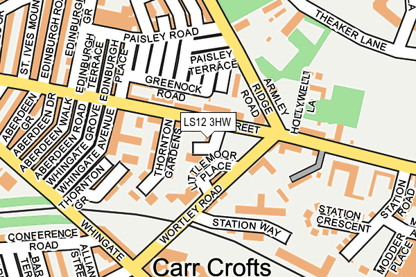 LS12 3HW map - OS OpenMap – Local (Ordnance Survey) LS12 3HW map - OS OpenMap – Local (Ordnance Survey)