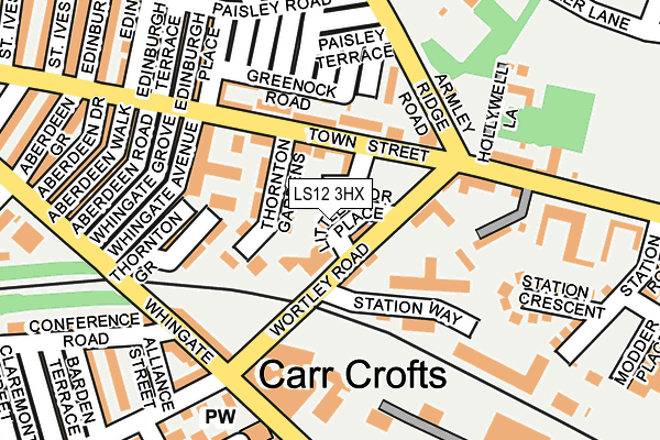 LS12 3HX map - OS OpenMap – Local (Ordnance Survey) LS12 3HX map - OS OpenMap – Local (Ordnance Survey)