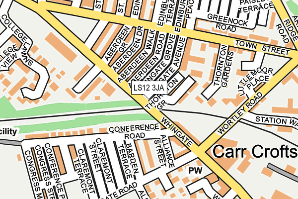LS12 3JA map - OS OpenMap – Local (Ordnance Survey) LS12 3JA map - OS OpenMap – Local (Ordnance Survey)