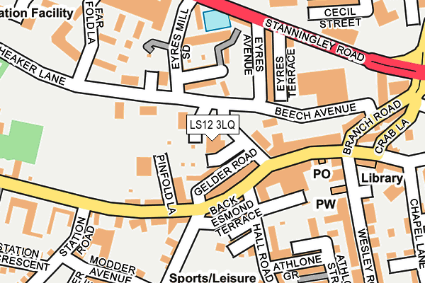 LS12 3LQ map - OS OpenMap – Local (Ordnance Survey) LS12 3LQ map - OS OpenMap – Local (Ordnance Survey)