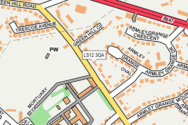 LS12 3QA map - OS OpenMap – Local (Ordnance Survey) LS12 3QA map - OS OpenMap – Local (Ordnance Survey)