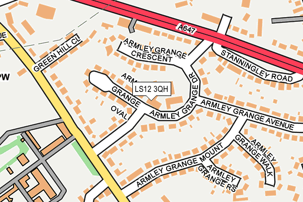 LS12 3QH map - OS OpenMap – Local (Ordnance Survey) LS12 3QH map - OS OpenMap – Local (Ordnance Survey)