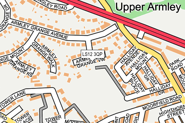 LS12 3QP map - OS OpenMap – Local (Ordnance Survey) LS12 3QP map - OS OpenMap – Local (Ordnance Survey)