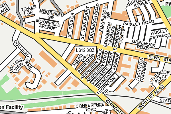 LS12 3QZ map - OS OpenMap – Local (Ordnance Survey) LS12 3QZ map - OS OpenMap – Local (Ordnance Survey)