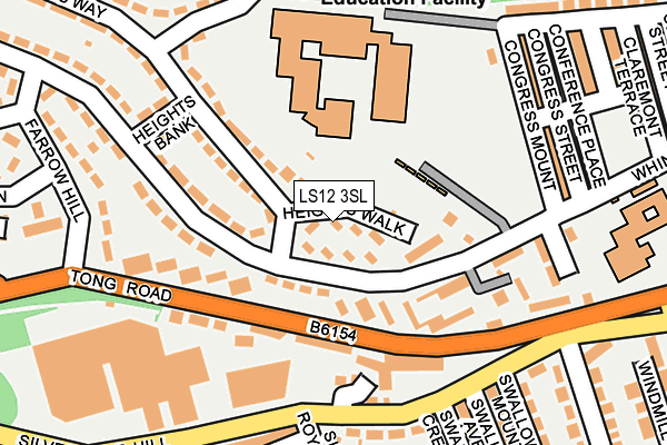 LS12 3SL map - OS OpenMap – Local (Ordnance Survey) LS12 3SL map - OS OpenMap – Local (Ordnance Survey)