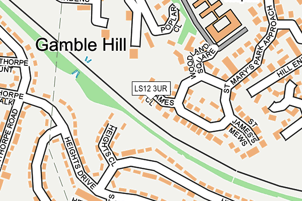 LS12 3UR map - OS OpenMap – Local (Ordnance Survey) LS12 3UR map - OS OpenMap – Local (Ordnance Survey)