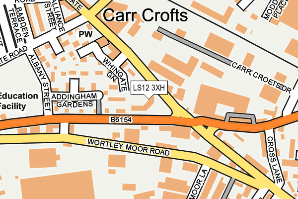 LS12 3XH map - OS OpenMap – Local (Ordnance Survey) LS12 3XH map - OS OpenMap – Local (Ordnance Survey)