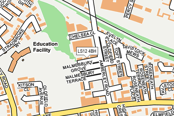LS12 4BH map - OS OpenMap – Local (Ordnance Survey) LS12 4BH map - OS OpenMap – Local (Ordnance Survey)