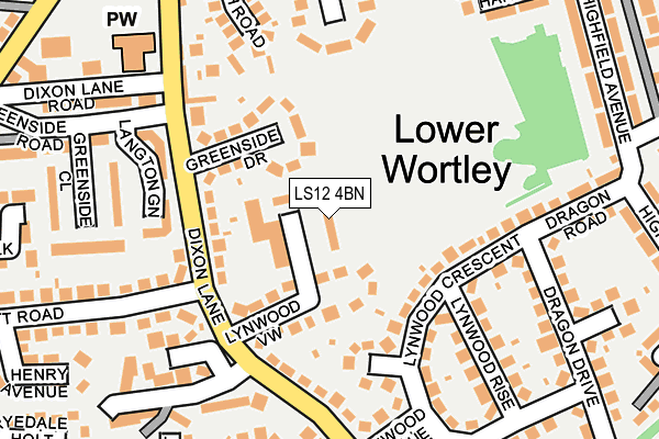 LS12 4BN map - OS OpenMap – Local (Ordnance Survey) LS12 4BN map - OS OpenMap – Local (Ordnance Survey)