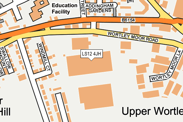 LS12 4JH map - OS OpenMap – Local (Ordnance Survey) LS12 4JH map - OS OpenMap – Local (Ordnance Survey)