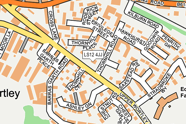 LS12 4JJ map - OS OpenMap – Local (Ordnance Survey) LS12 4JJ map - OS OpenMap – Local (Ordnance Survey)