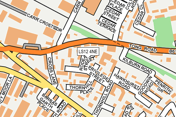 LS12 4NE map - OS OpenMap – Local (Ordnance Survey) LS12 4NE map - OS OpenMap – Local (Ordnance Survey)