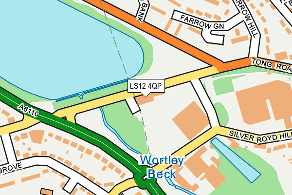 LS12 4QP map - OS OpenMap – Local (Ordnance Survey)