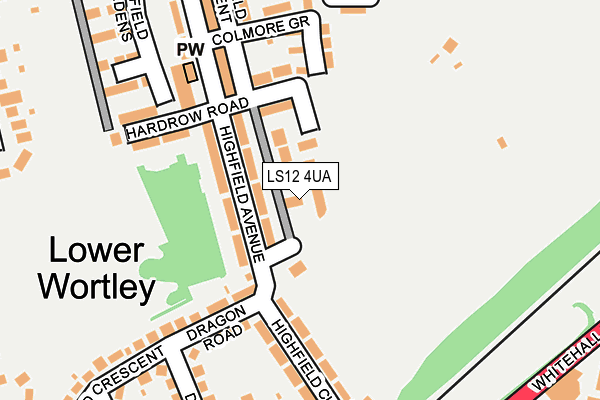 LS12 4UA map - OS OpenMap – Local (Ordnance Survey) LS12 4UA map - OS OpenMap – Local (Ordnance Survey)