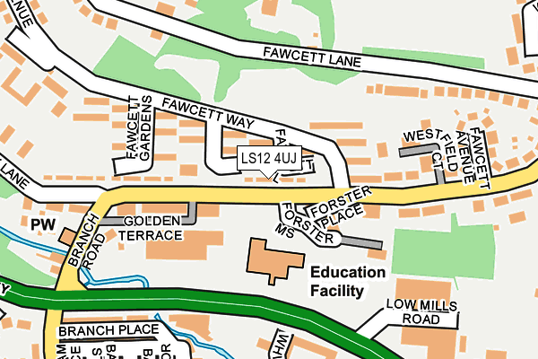 LS12 4UJ map - OS OpenMap – Local (Ordnance Survey) LS12 4UJ map - OS OpenMap – Local (Ordnance Survey)