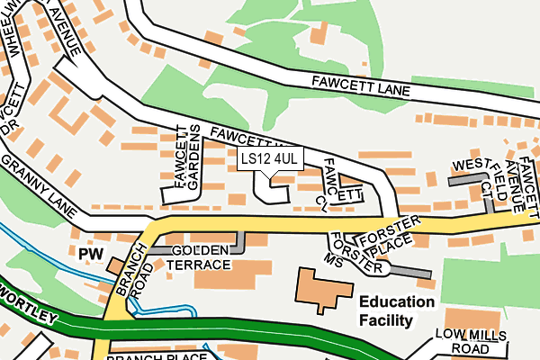 LS12 4UL map - OS OpenMap – Local (Ordnance Survey) LS12 4UL map - OS OpenMap – Local (Ordnance Survey)