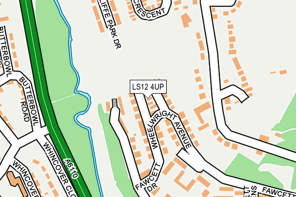 LS12 4UP map - OS OpenMap – Local (Ordnance Survey) LS12 4UP map - OS OpenMap – Local (Ordnance Survey)