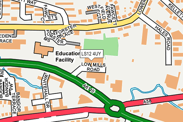 LS12 4UY map - OS OpenMap – Local (Ordnance Survey) LS12 4UY map - OS OpenMap – Local (Ordnance Survey)