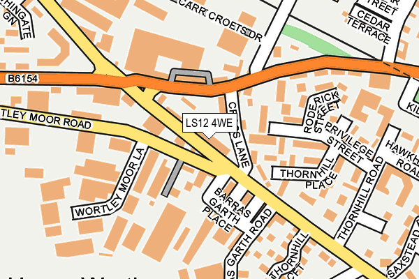 LS12 4WE map - OS OpenMap – Local (Ordnance Survey) LS12 4WE map - OS OpenMap – Local (Ordnance Survey)