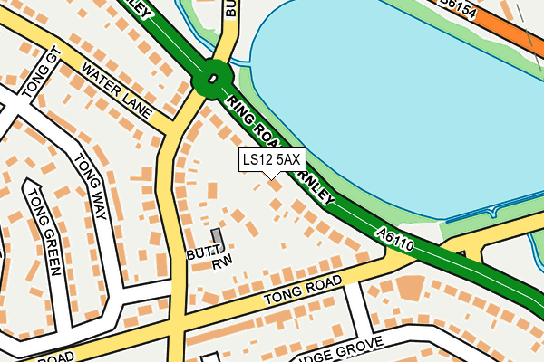 LS12 5AX map - OS OpenMap – Local (Ordnance Survey) LS12 5AX map - OS OpenMap – Local (Ordnance Survey)