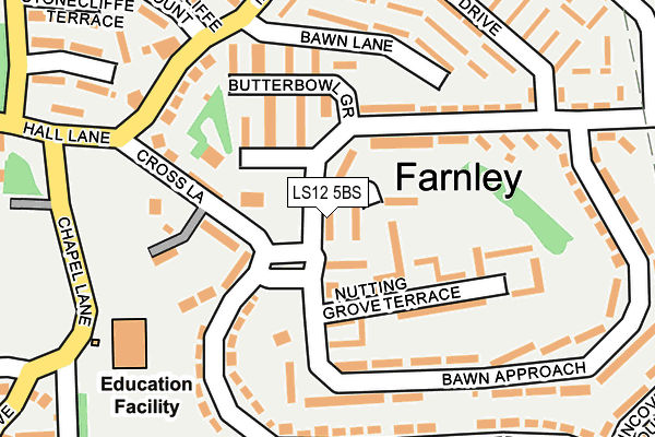 LS12 5BS map - OS OpenMap – Local (Ordnance Survey) LS12 5BS map - OS OpenMap – Local (Ordnance Survey)
