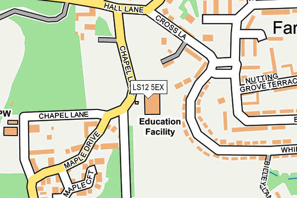 LS12 5EX map - OS OpenMap – Local (Ordnance Survey) LS12 5EX map - OS OpenMap – Local (Ordnance Survey)