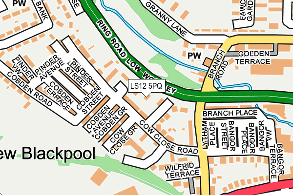 LS12 5PQ map - OS OpenMap – Local (Ordnance Survey) LS12 5PQ map - OS OpenMap – Local (Ordnance Survey)