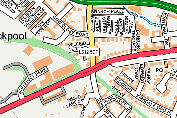 LS12 5QF map - OS OpenMap – Local (Ordnance Survey) LS12 5QF map - OS OpenMap – Local (Ordnance Survey)