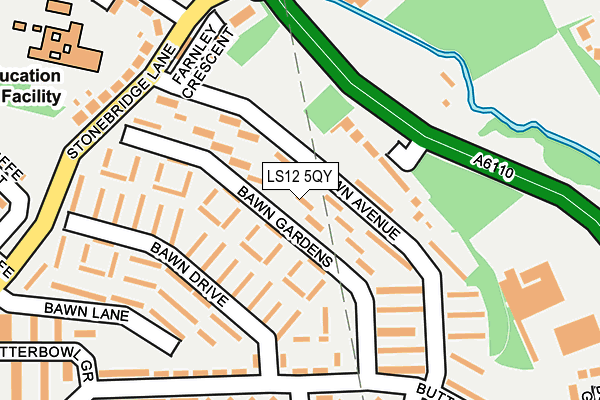 LS12 5QY map - OS OpenMap – Local (Ordnance Survey) LS12 5QY map - OS OpenMap – Local (Ordnance Survey)