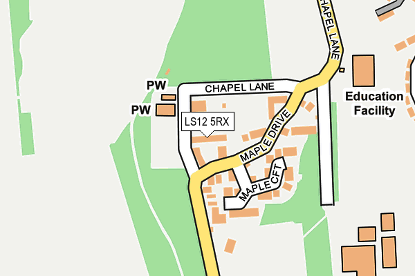 LS12 5RX map - OS OpenMap – Local (Ordnance Survey) LS12 5RX map - OS OpenMap – Local (Ordnance Survey)