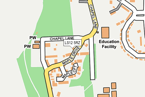 LS12 5RZ map - OS OpenMap – Local (Ordnance Survey) LS12 5RZ map - OS OpenMap – Local (Ordnance Survey)