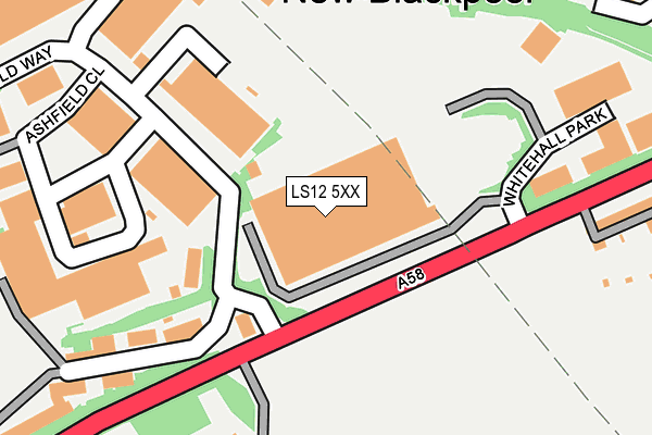 LS12 5XX map - OS OpenMap – Local (Ordnance Survey) LS12 5XX map - OS OpenMap – Local (Ordnance Survey)
