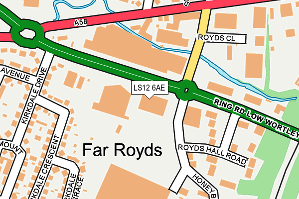 LS12 6AE map - OS OpenMap – Local (Ordnance Survey) LS12 6AE map - OS OpenMap – Local (Ordnance Survey)