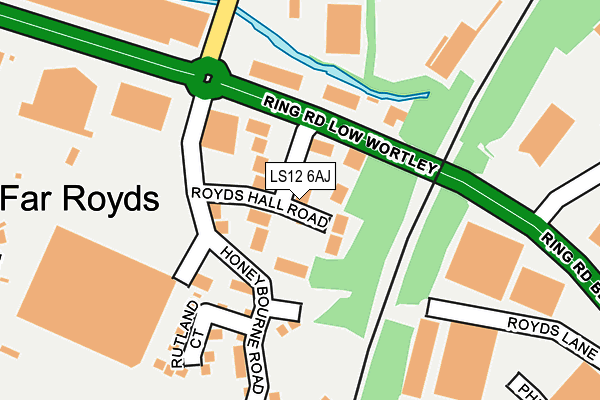 LS12 6AJ map - OS OpenMap – Local (Ordnance Survey) LS12 6AJ map - OS OpenMap – Local (Ordnance Survey)