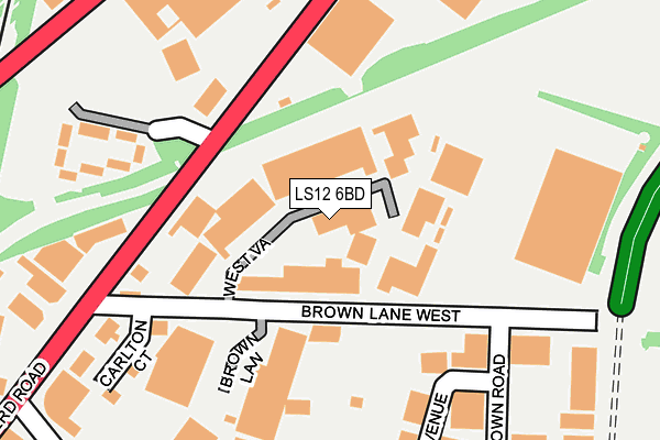 LS12 6BD map - OS OpenMap – Local (Ordnance Survey) LS12 6BD map - OS OpenMap – Local (Ordnance Survey)