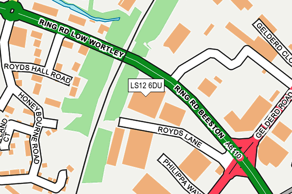 LS12 6DU map - OS OpenMap – Local (Ordnance Survey) LS12 6DU map - OS OpenMap – Local (Ordnance Survey)