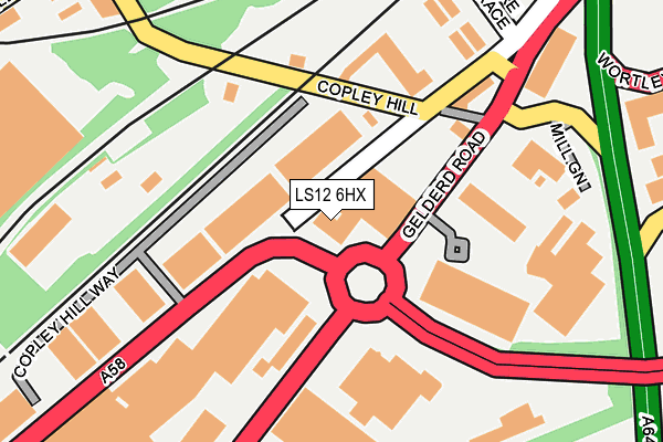 LS12 6HX map - OS OpenMap – Local (Ordnance Survey) LS12 6HX map - OS OpenMap – Local (Ordnance Survey)