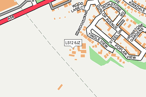 LS12 6JZ map - OS OpenMap – Local (Ordnance Survey) LS12 6JZ map - OS OpenMap – Local (Ordnance Survey)
