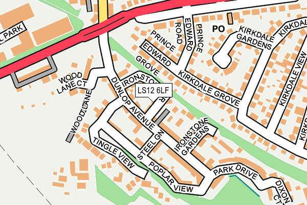 LS12 6LF map - OS OpenMap – Local (Ordnance Survey) LS12 6LF map - OS OpenMap – Local (Ordnance Survey)