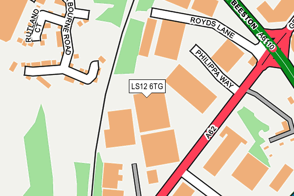 LS12 6TG map - OS OpenMap – Local (Ordnance Survey) LS12 6TG map - OS OpenMap – Local (Ordnance Survey)