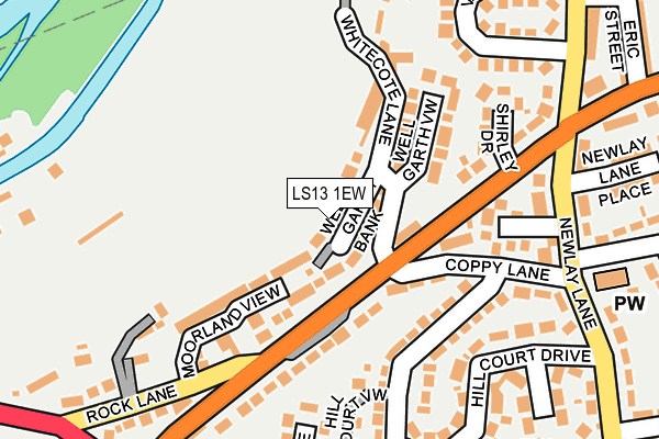 LS13 1EW map - OS OpenMap – Local (Ordnance Survey) LS13 1EW map - OS OpenMap – Local (Ordnance Survey)