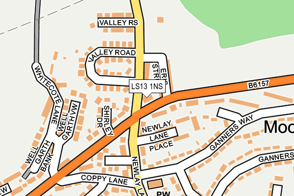 LS13 1NS map - OS OpenMap – Local (Ordnance Survey) LS13 1NS map - OS OpenMap – Local (Ordnance Survey)