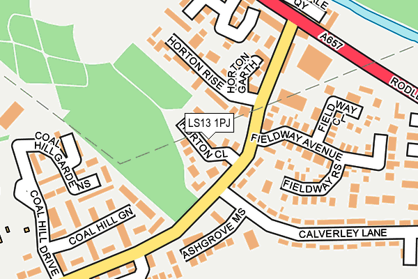 LS13 1PJ map - OS OpenMap – Local (Ordnance Survey) LS13 1PJ map - OS OpenMap – Local (Ordnance Survey)