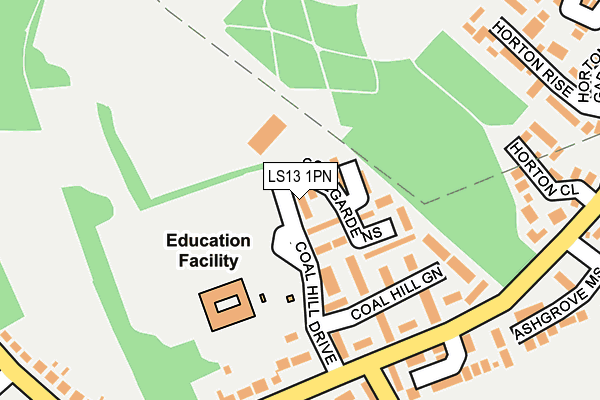 LS13 1PN map - OS OpenMap – Local (Ordnance Survey) LS13 1PN map - OS OpenMap – Local (Ordnance Survey)